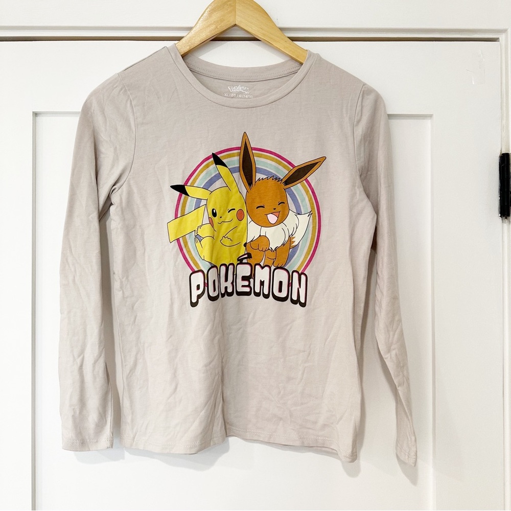 Pokémon Printed Graphic Long Sleeve Kids Shirt XL - Picture 1 of 4